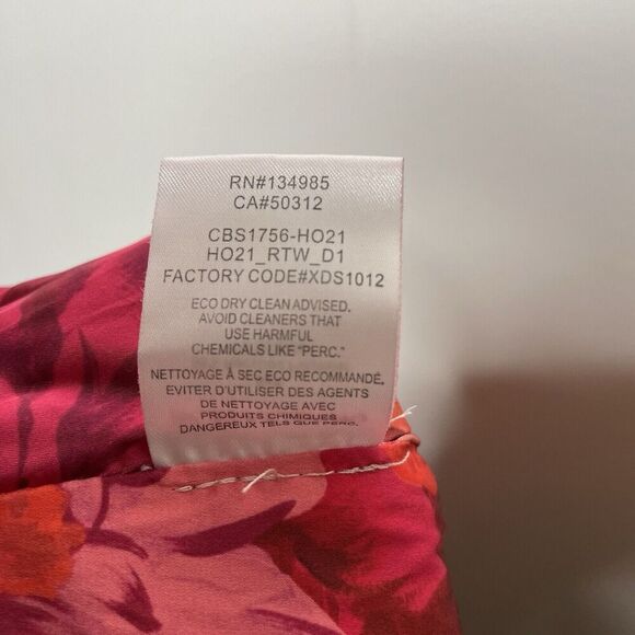 FOR LOVE & LEMONS Alia Mini Skirt Women Small Pink Red Floral Ruffle Trim Ruched - Picture 10 of 10